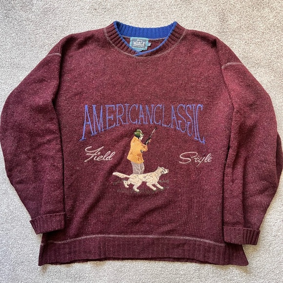 Vintage Woolrich American Classic Crewneck Wool Sweater XL - Picture 2 of 9